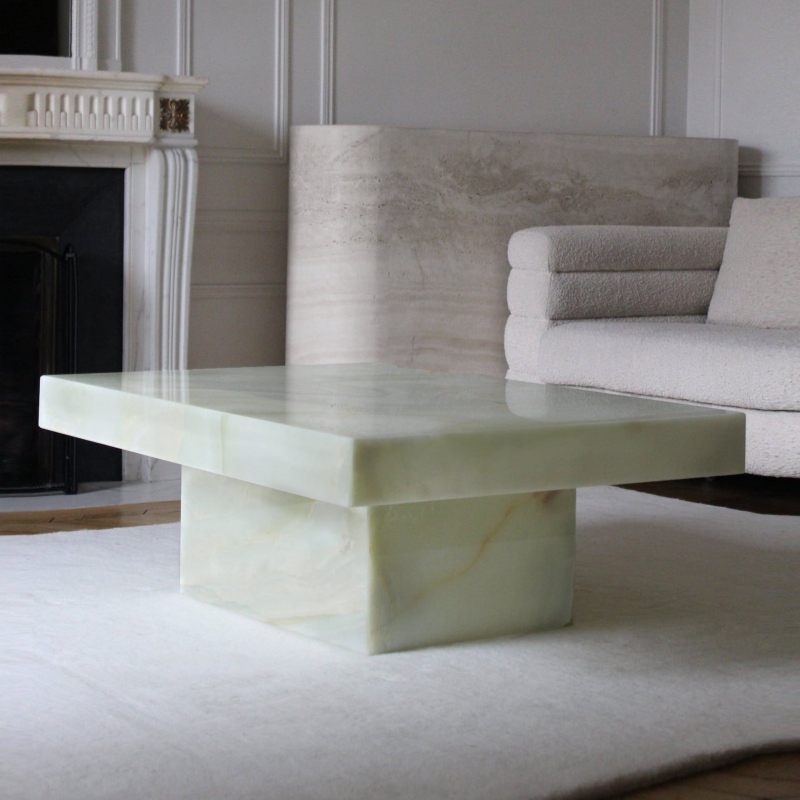 Translucent Green Onyx Coffee Table