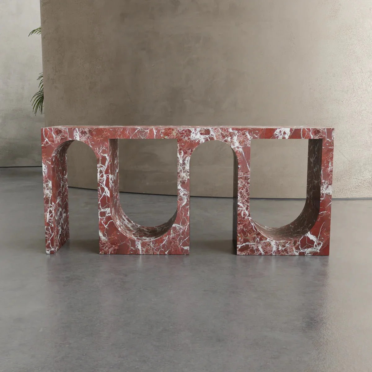 Rosso Levanto Marble ConsoleTable