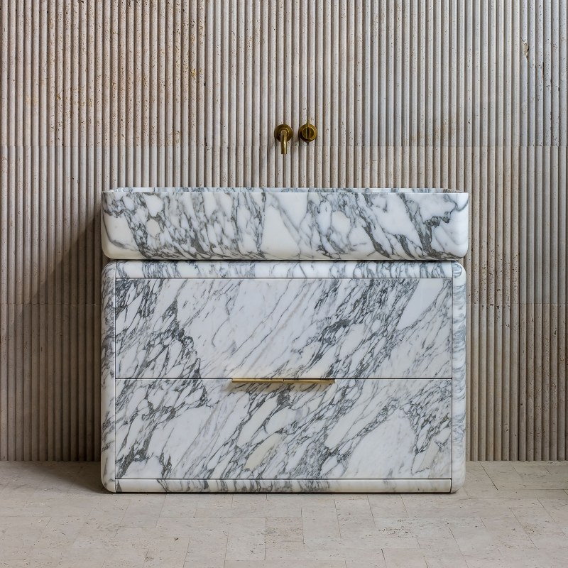 Arabescato White Marble Vanity
