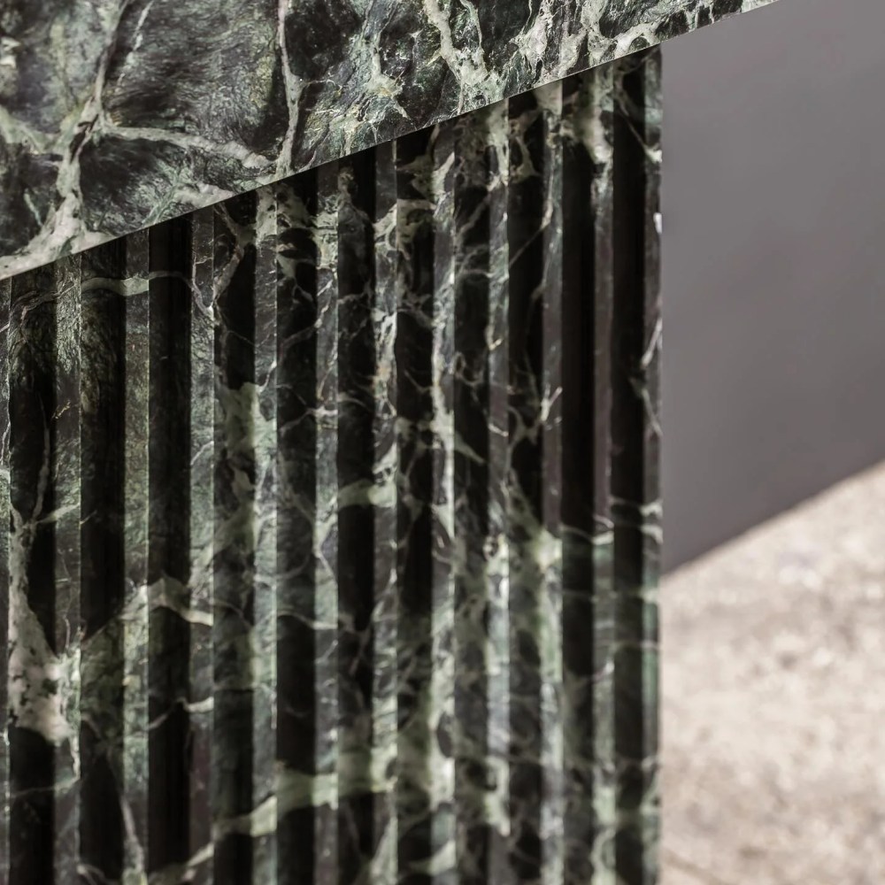 Lavabo de pedestal de mármol Verde Alpi