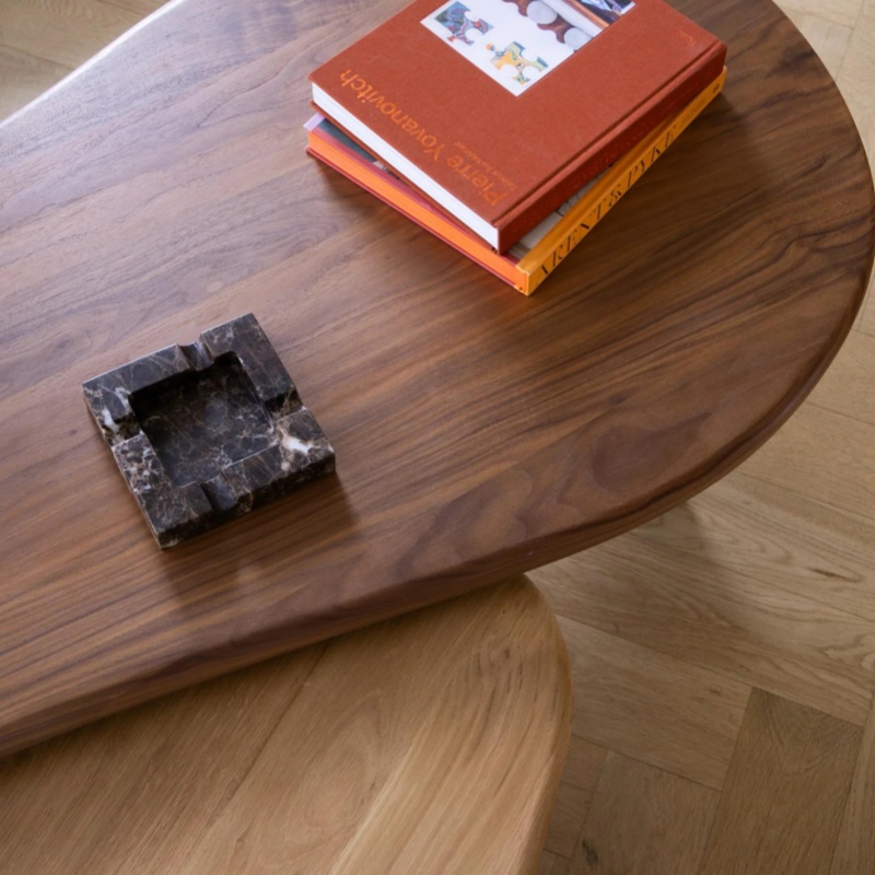 Square marble cigarette receptacle