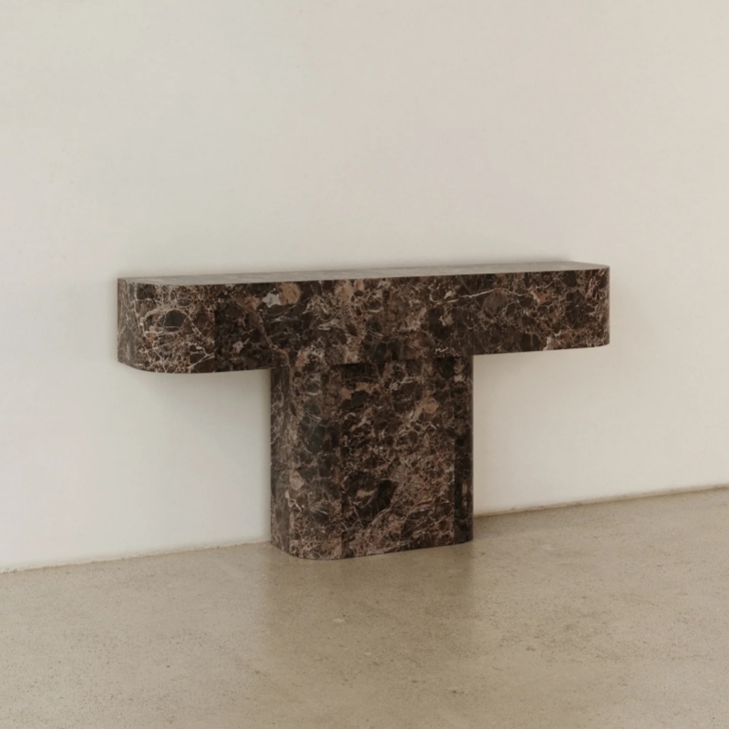 Emperado Dark Marble Console Table